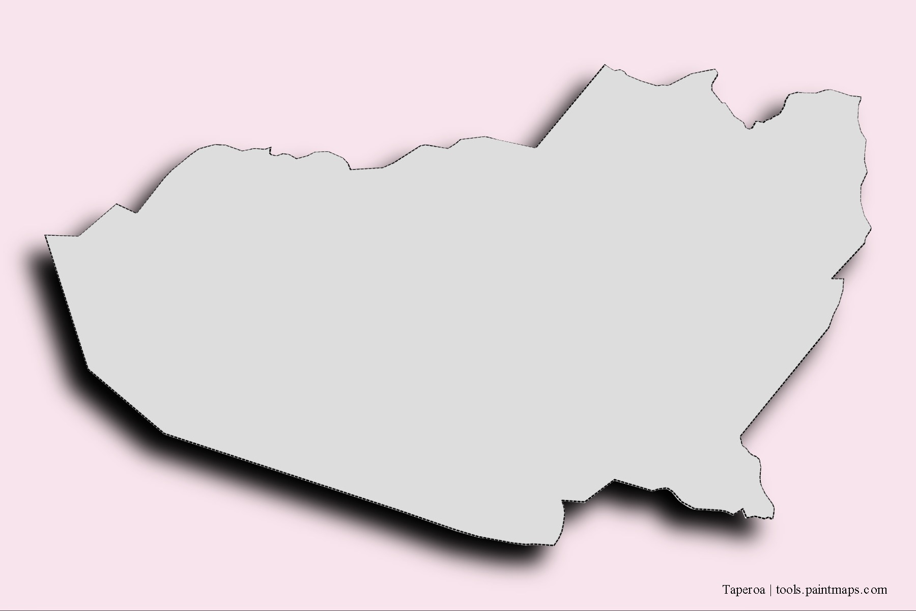 Mapa de barrios y pueblos de Taperoa con efecto de sombra 3D