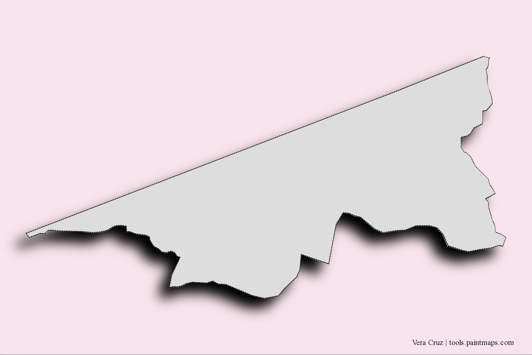 Vera Cruz neighborhoods and villages map with 3D shadow effect