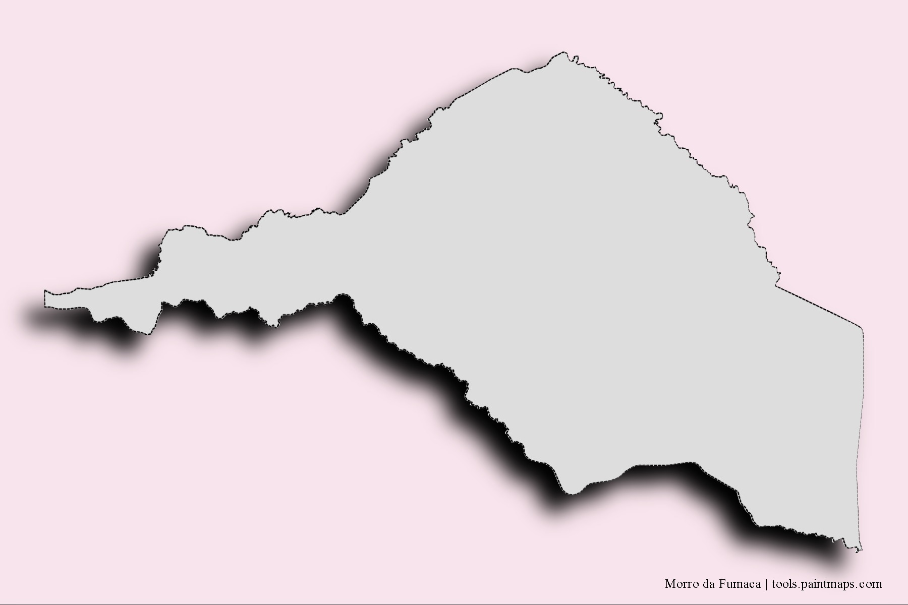 Morro da Fumaca neighborhoods and villages map with 3D shadow effect