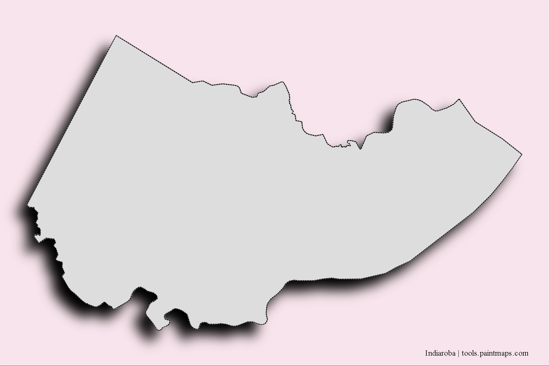 Indiaroba neighborhoods and villages map with 3D shadow effect