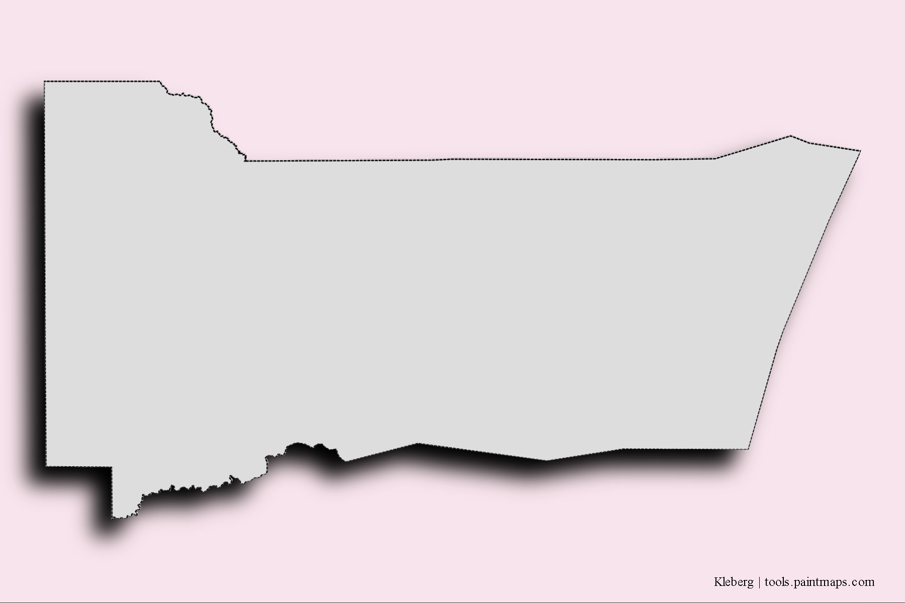 Kleberg neighborhoods and villages map with 3D shadow effect