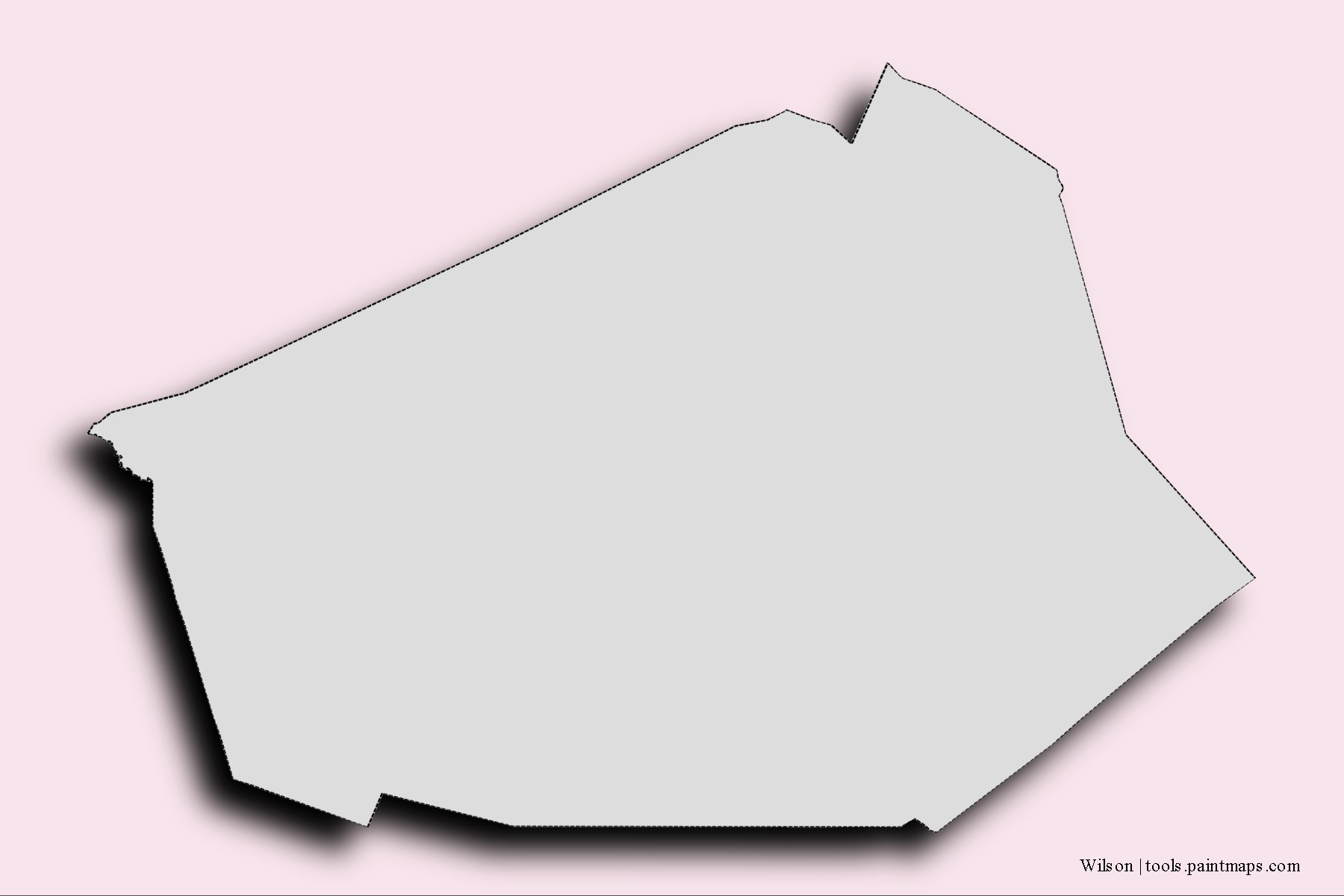 Wilson neighborhoods and villages map with 3D shadow effect