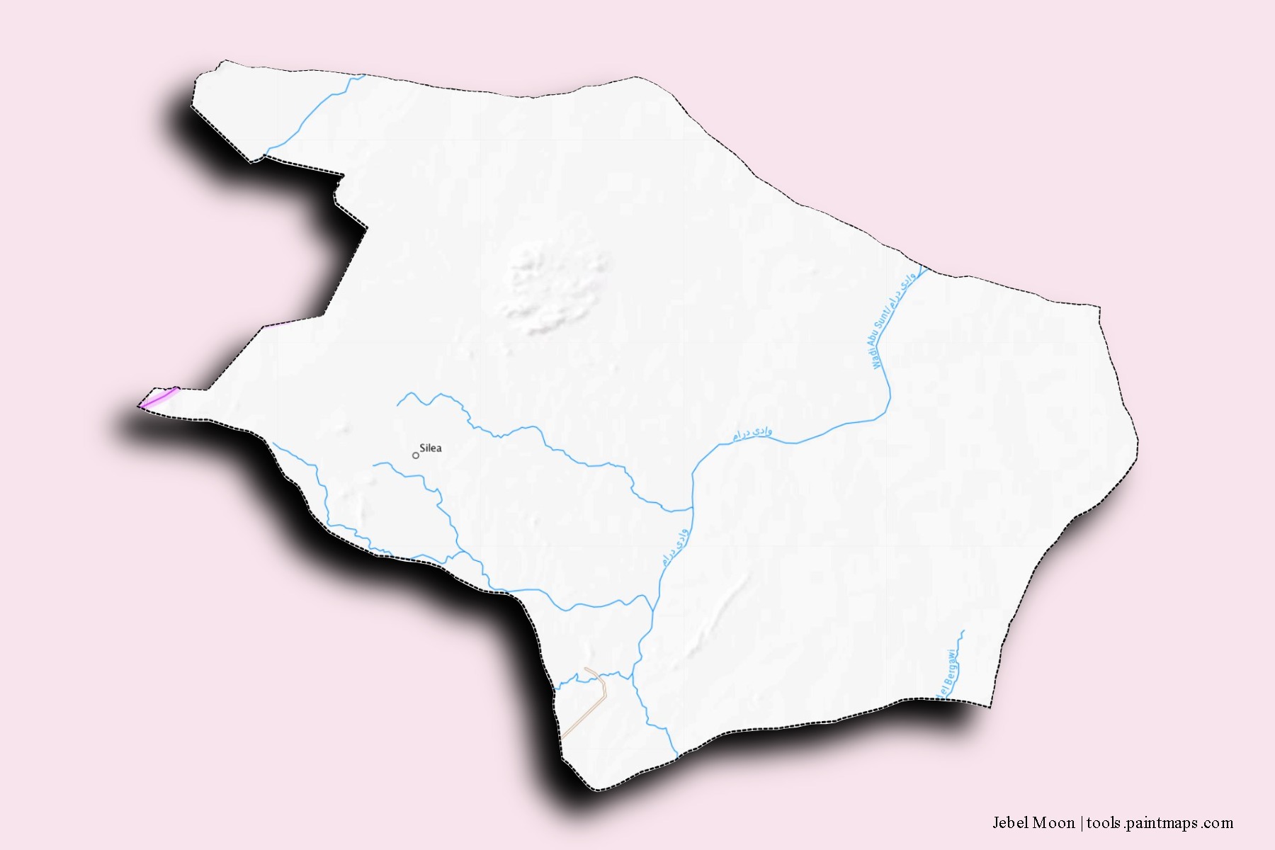 Jebel Moon neighborhoods and villages map with 3D shadow effect