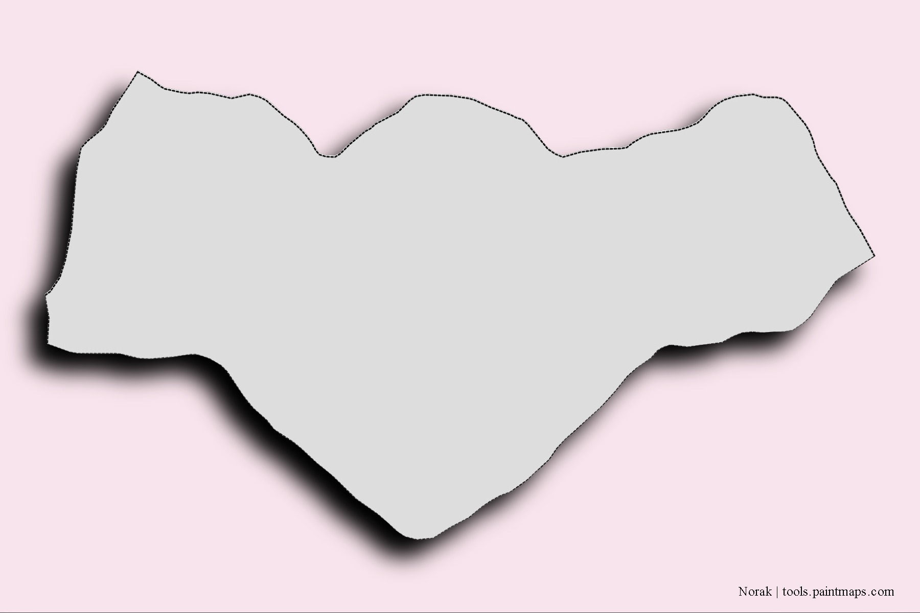 Norak neighborhoods and villages map with 3D shadow effect