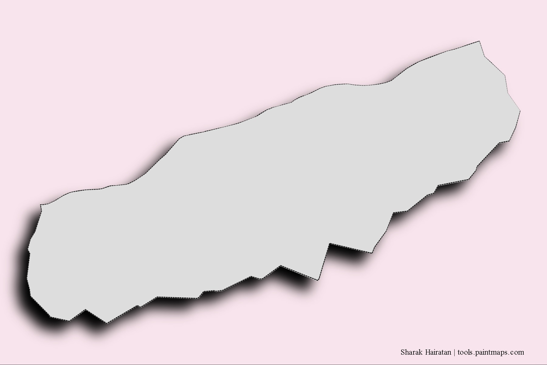 3D gölge efektli Sharak Hairatan mahalleleri ve köyleri haritası