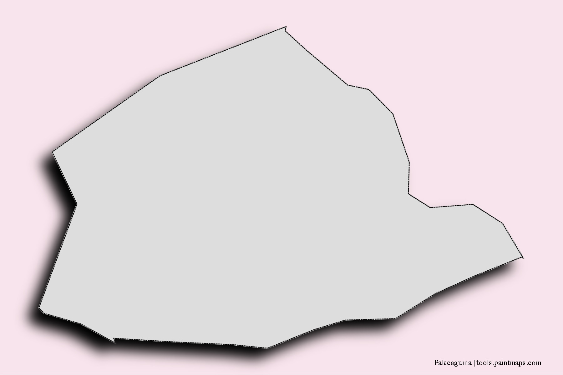 Mapa de barrios y pueblos de Palacaguina con efecto de sombra 3D