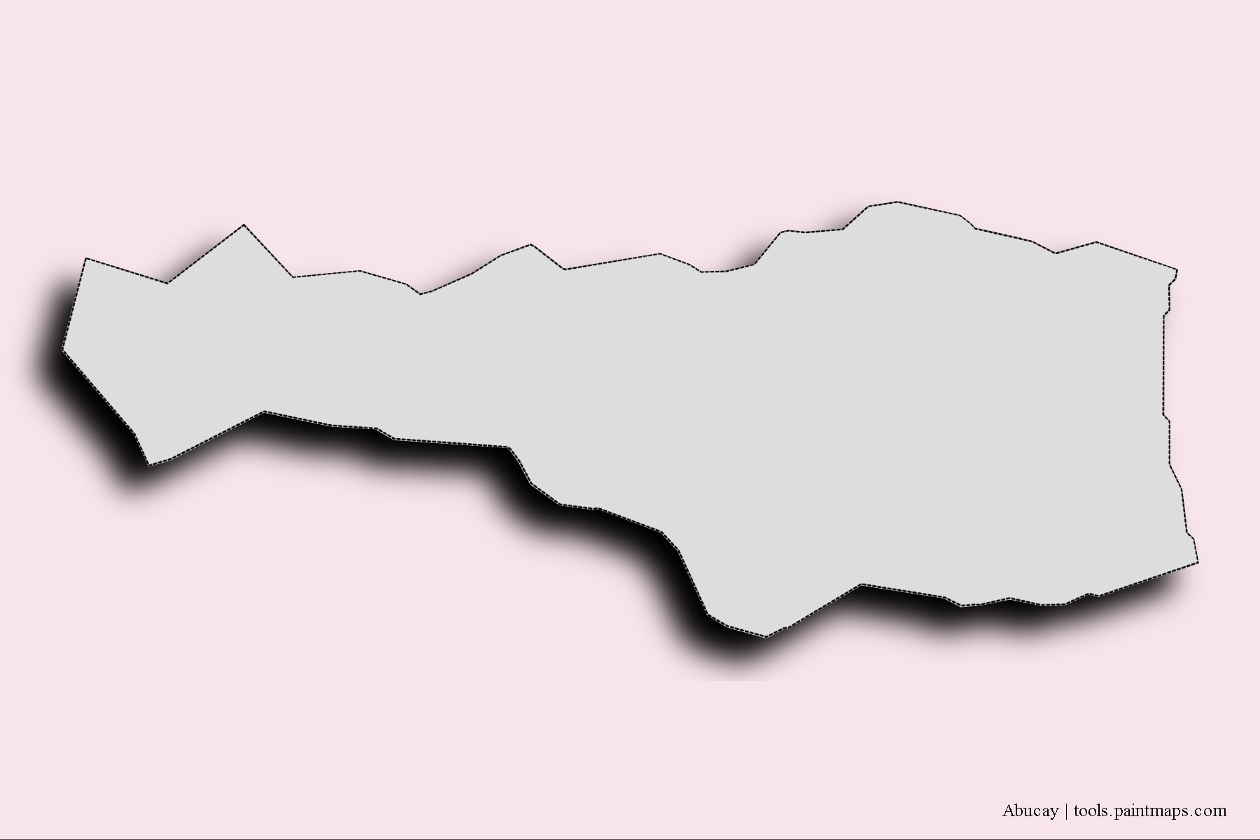 Mapa de barrios y pueblos de Abucay con efecto de sombra 3D