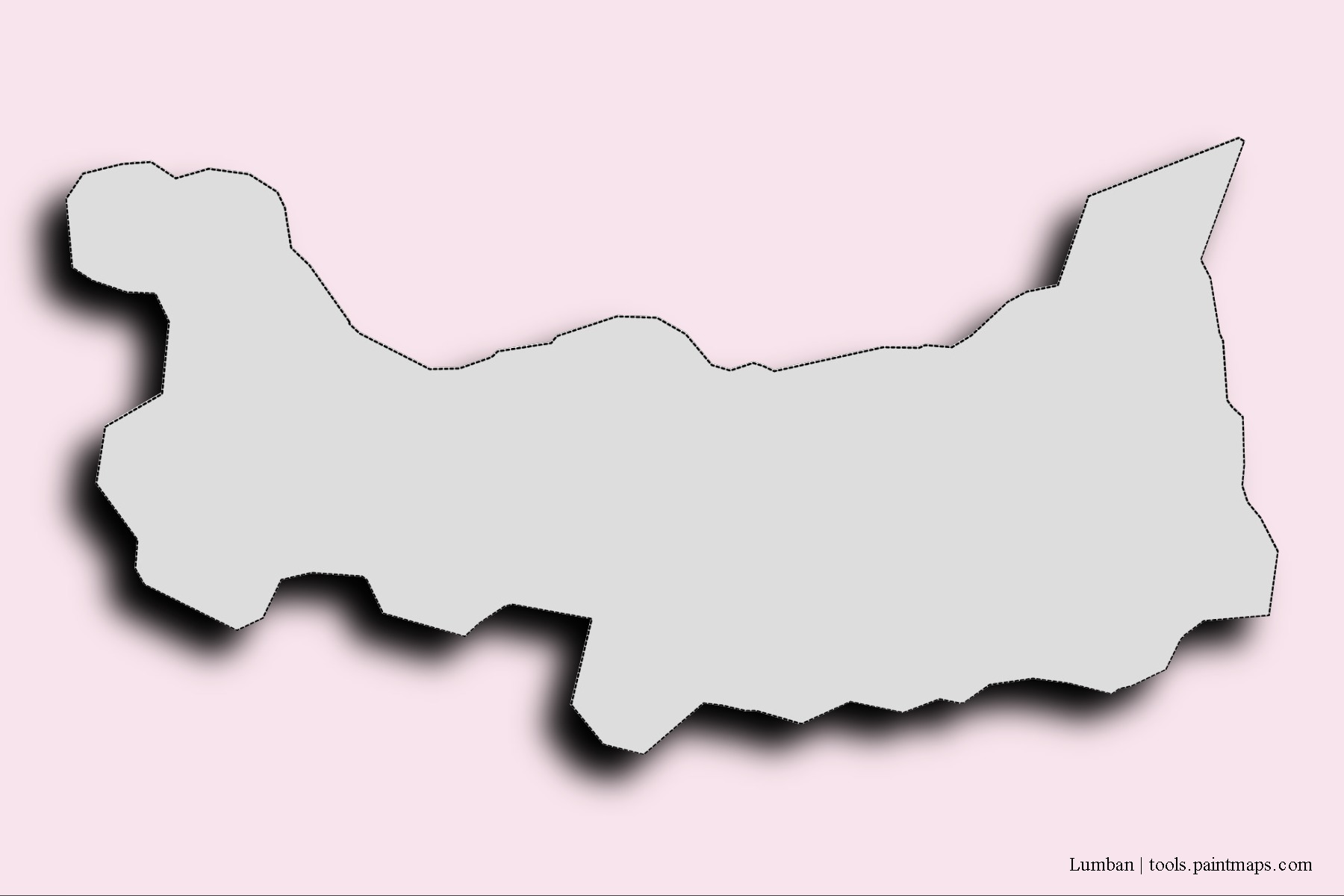 Lumban neighborhoods and villages map with 3D shadow effect