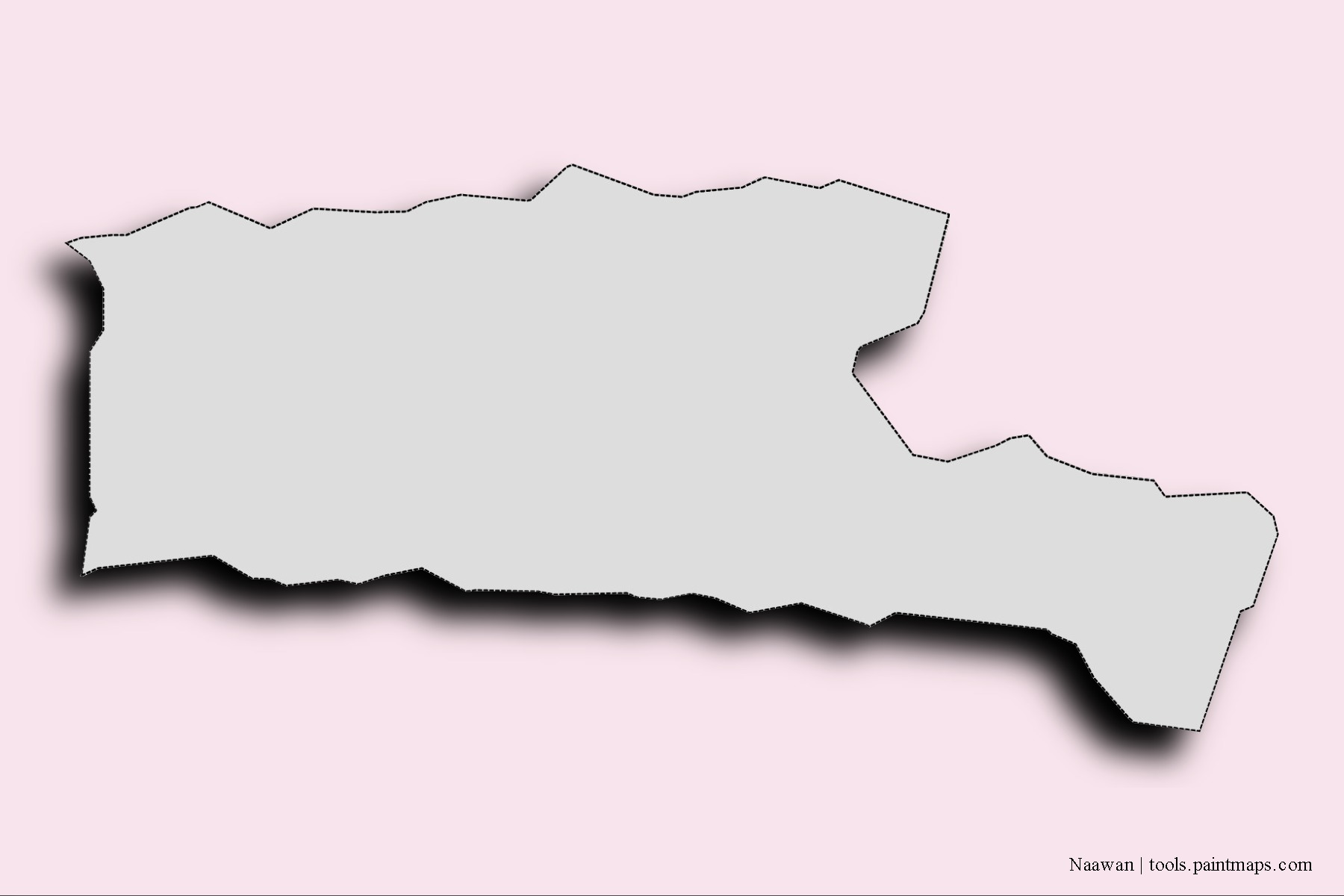 Naawan neighborhoods and villages map with 3D shadow effect