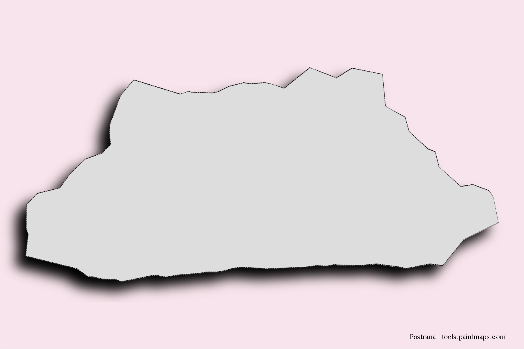 Mapa de barrios y pueblos de Pastrana con efecto de sombra 3D