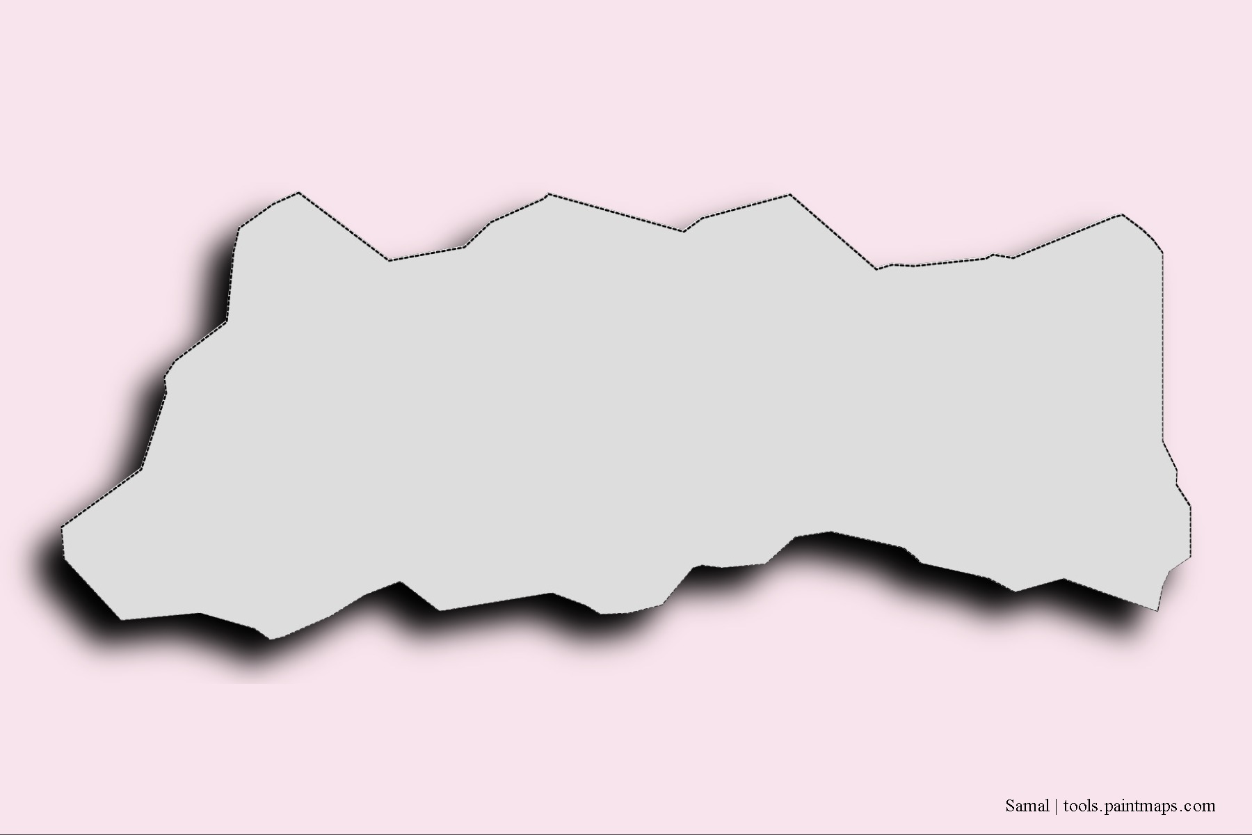 Samal neighborhoods and villages map with 3D shadow effect