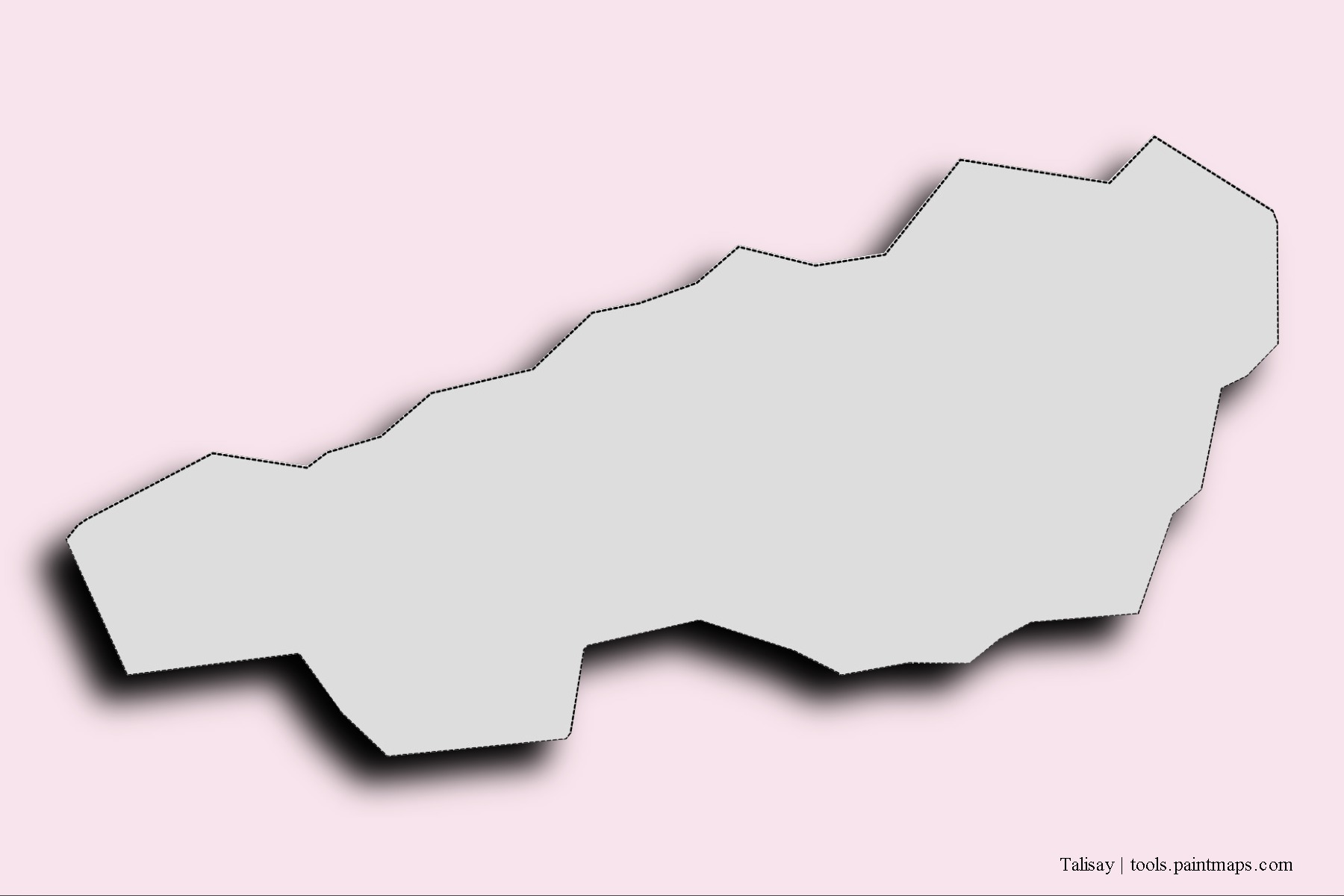 Talisay neighborhoods and villages map with 3D shadow effect