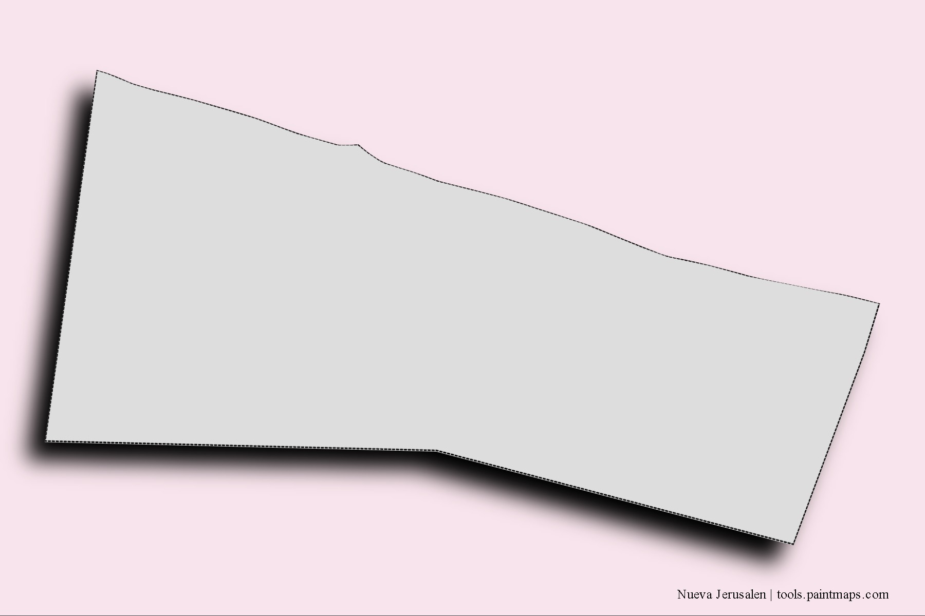 Mapa de barrios y pueblos de Nueva Jerusalen con efecto de sombra 3D