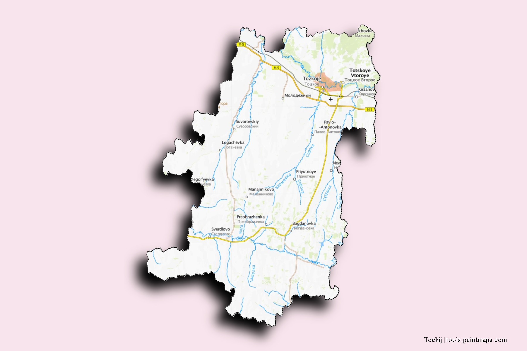 Mapa de barrios y pueblos de Tockij con efecto de sombra 3D