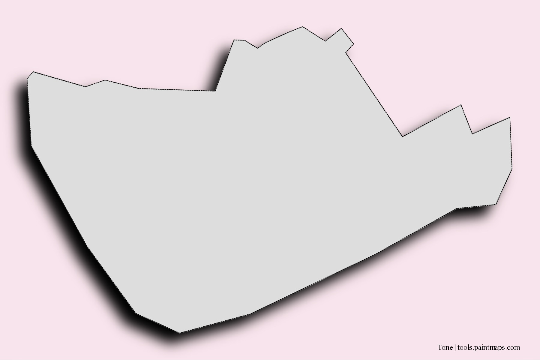 Tone neighborhoods and villages map with 3D shadow effect