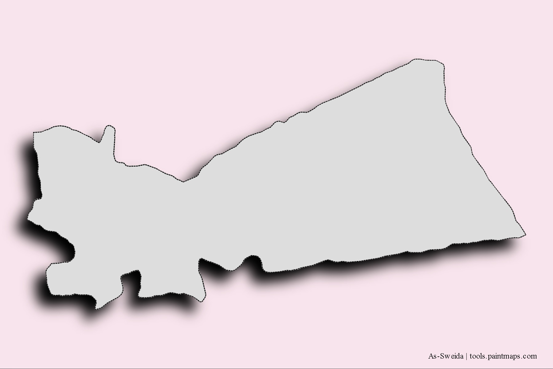 Markaz As-Suwayda neighborhoods and villages map with 3D shadow effect