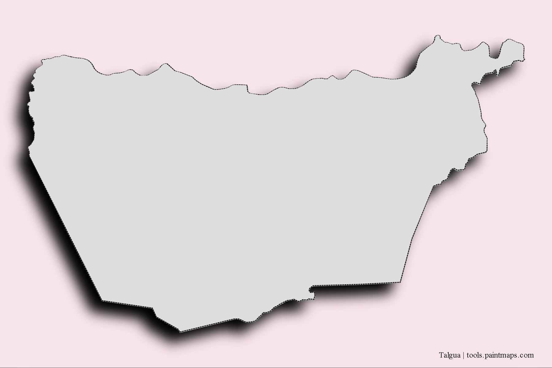 Mapa de barrios y pueblos de Talgua con efecto de sombra 3D