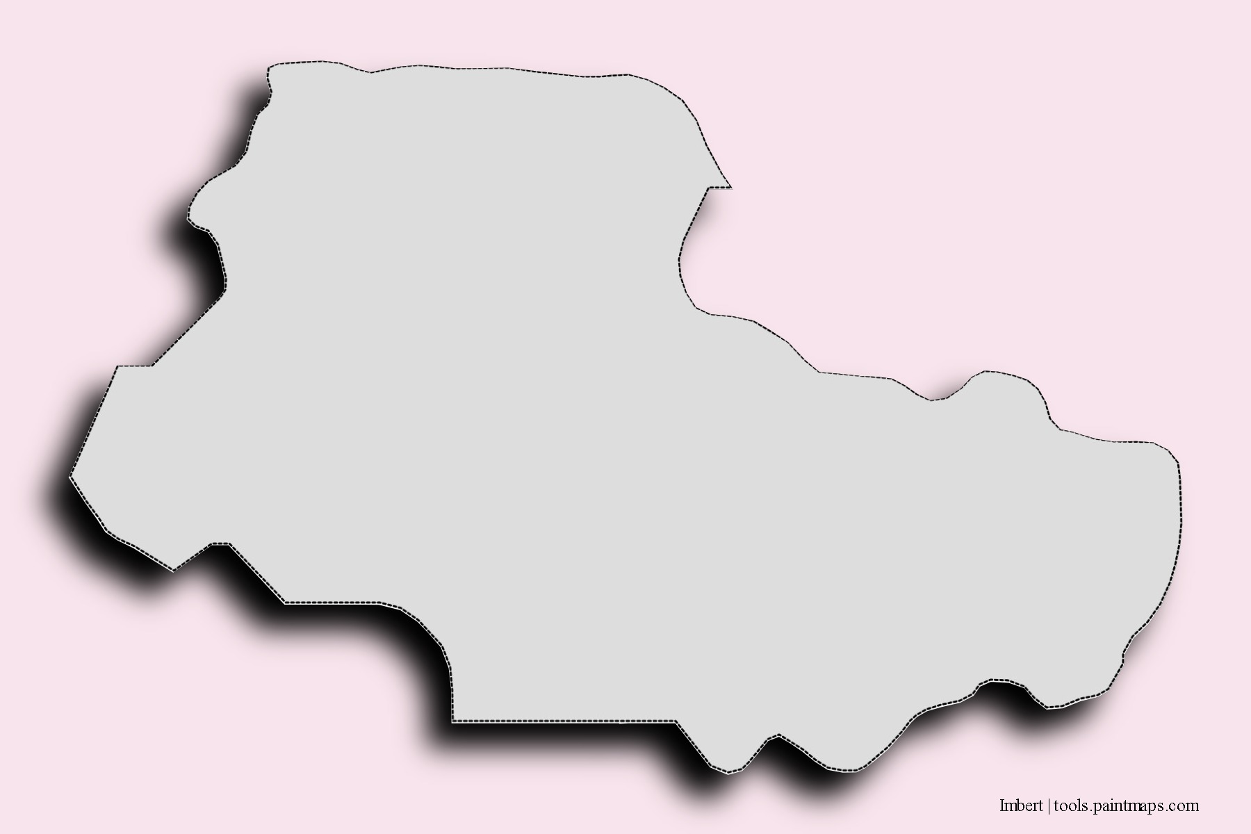 Mapa de barrios y pueblos de Imbert con efecto de sombra 3D