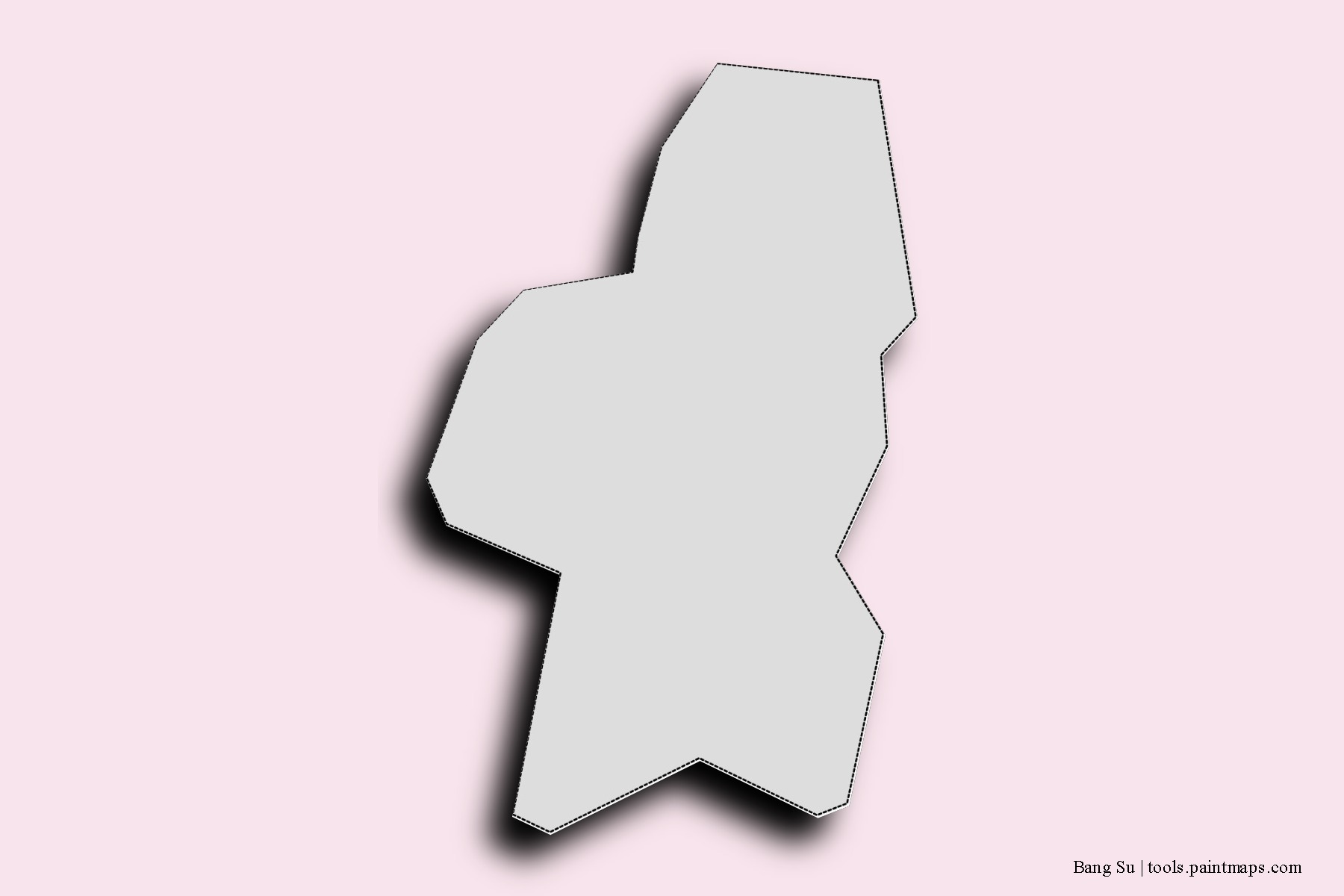 Bang Sue neighborhoods and villages map with 3D shadow effect